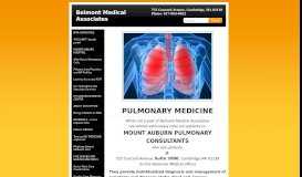 
							         Pulmonology - Belmont Medical Associates								  
							    