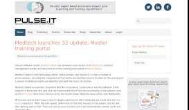 
							         Pulse+IT - Medtech launches 32 update, Master training portal								  
							    
