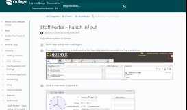 
							         Punch in/out - Quinyx User Manual and FAQs - Staff Portal								  
							    