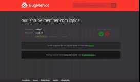
							         punishtube.member.com passwords - BugMeNot								  
							    