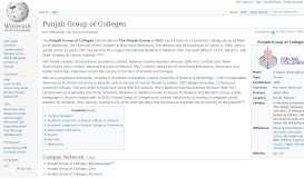 
							         Punjab Group of Colleges - Wikipedia								  
							    