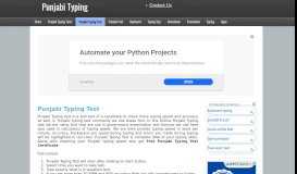 
							         Punjabi Typing Exam | Online Punjabi Typing Test - Punjabi Typing Test								  
							    