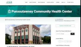 
							         Punxsutawney Community Health Center | The Primary Health Network								  
							    