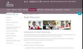 
							         Pupil Premium - Invicta Grammar School								  
							    