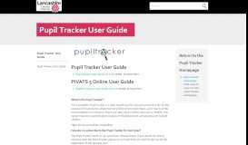 
							         Pupil Tracker User Guide - Lancashire County Council								  
							    