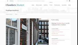 
							         Pupillage deadlines - Chambers Student Guide								  
							    