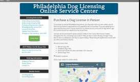 
							         Purchase a Dog License in Person : ACCT Philly, Dog Licensing ...								  
							    