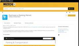 
							         Purchase a Parking Permit (Tiger Parking Portal) | MizzouOne								  
							    