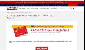 
							         Purchase Beds on Finance | Credit Card | Mattress Warehouse								  
							    