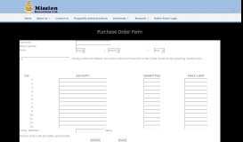 
							         Purchase Order Form - Welcome - Mission Securities								  
							    