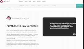 
							         Purchase to Pay | Access Procure Wizard| Access Hospitality								  
							    