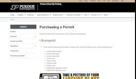 
							         Purchasing a Permit - Purdue University Parking - Purdue University								  
							    