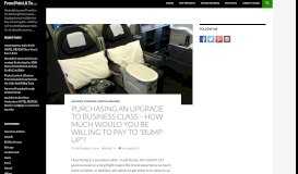 
							         Purchasing an Upgrade to Business Class – How much would you be ...								  
							    