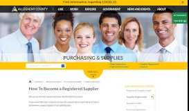 
							         Purchasing and Supplies | How to Become a Registered Supplier								  
							    