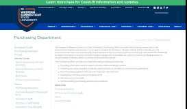 
							         Purchasing Department | Western Connecticut State University								  
							    