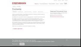 
							         Purchasing - Eisenmann SE								  
							    