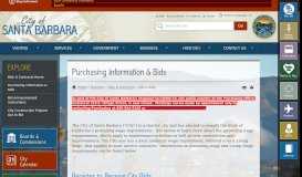 
							         Purchasing Information & Bids - Santa Barbara								  
							    