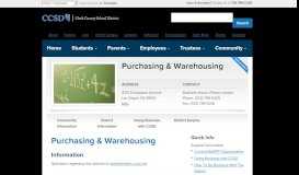 
							         Purchasing & Warehousing | CCSD								  
							    