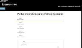 
							         Purdue University Global's Enrollment Application								  
							    
