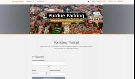 
							         Purdue University - Parking Portal								  
							    
