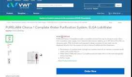 
							         PURELAB® Chorus 1 Complete Water Purification System, ELGA ...								  
							    
