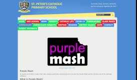 
							         Purple Mash - St Peters Catholic Primary School								  
							    