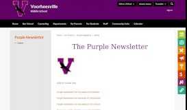 
							         Purple Newsletter / Home - Voorheesville Central School District								  
							    