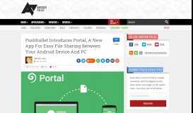 
							         Pushbullet Introduces Portal, A New App For Easy File Sharing ...								  
							    