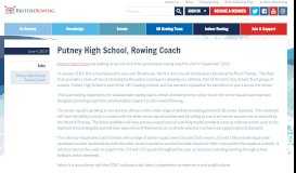 
							         Putney High School, Rowing Coach - British Rowing								  
							    
