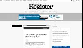 
							         Putting our patients and community first - Sandusky Register								  
							    