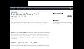 
							         Pwani University Student Portal: student.pu.ac.ke - UGstudent								  
							    