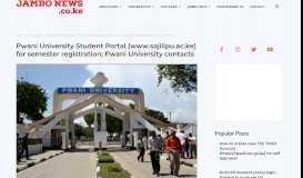 
							         Pwani University Student Portal (www.sajilipu.ac.ke) for semester ...								  
							    