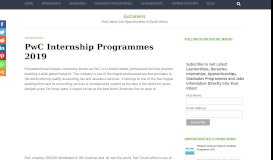 
							         PwC Internship Programmes 2019 – GoCareers								  
							    
