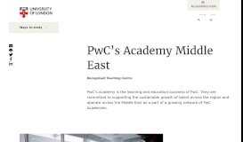 
							         PwC's Academy Middle East | University of London								  
							    
