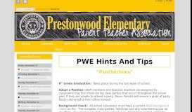 
							         PWE Hints and Tips - Prestonwood Elementary PTA - Richardson TX								  
							    
