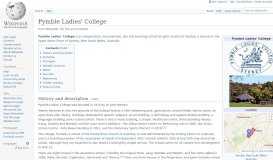 
							         Pymble Ladies' College - Wikipedia								  
							    