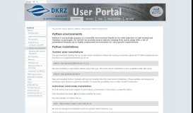 
							         Python environments — User Portal - DKRZ								  
							    