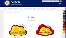 
							         Q Portals - Colton Joint Unified School District								  
							    