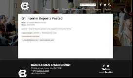 
							         Q1 Interim Reports Posted | Homer-Center School District								  
							    