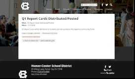 
							         Q1 Report Cards Distributed/Posted | Homer-Center School District								  
							    