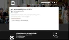 
							         Q4 Interim Reports Posted | Homer-Center School District								  
							    