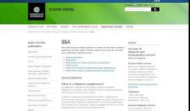 
							         Q&A – Student Portal								  
							    