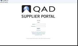 
							         QAD Supplier Portal (13.15.2) Login								  
							    
