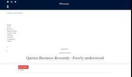 
							         Qantas Business Rewards - Poorly understood - Qantas & Jetstar ...								  
							    