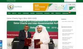 
							         Qatar Charity Signs MoU with IGAD - IGAD								  
							    