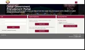 
							         Qatar Government Procurement Portal								  
							    