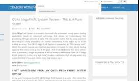 
							         QBITS Mega Profit System Review - This Is A Pure Scam!								  
							    