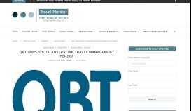 
							         QBT wins South Australian travel management tender – Travel Monitor								  
							    