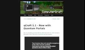 
							         qCraft 1.1 – Now with Quantum Portals | ComputerCraft								  
							    