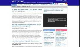 
							         QE | VOX, CEPR Policy Portal - Vox EU								  
							    